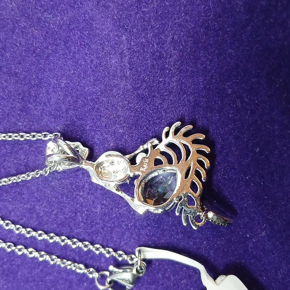 2301467-2 Green Amethyst Skeletal Mermaid Necklace - Picture 3 of 4